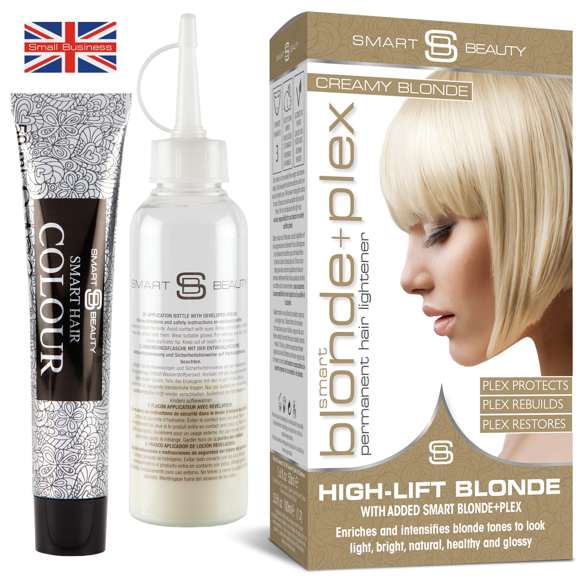 Creamy Blonde Hair Dye with added Plex Hair Care Conditioner, Permanent Hair Color