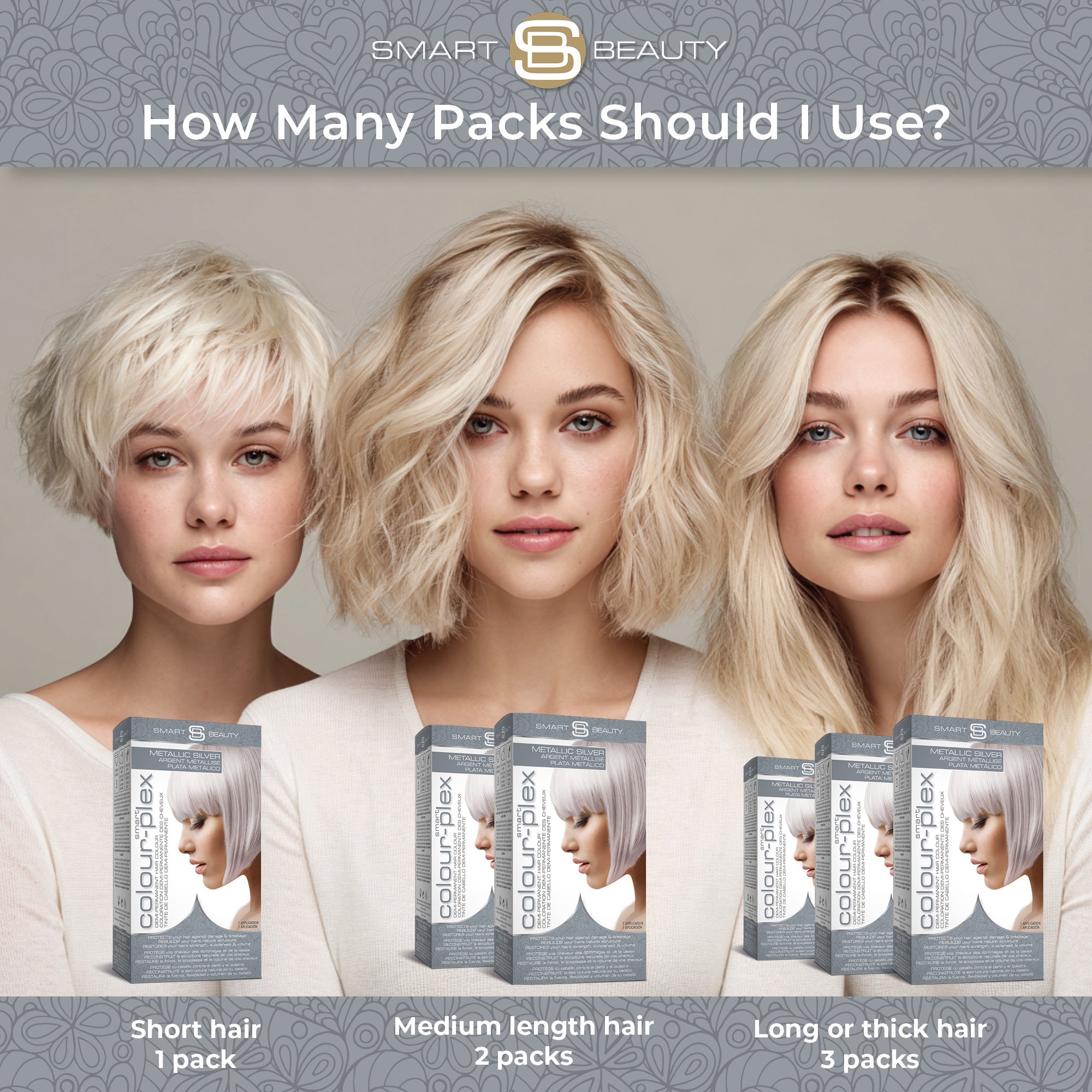 Metallic Silver Hair Dye with Added Plex Hair Care Conditioner, Demi-Permanent Hair Color
