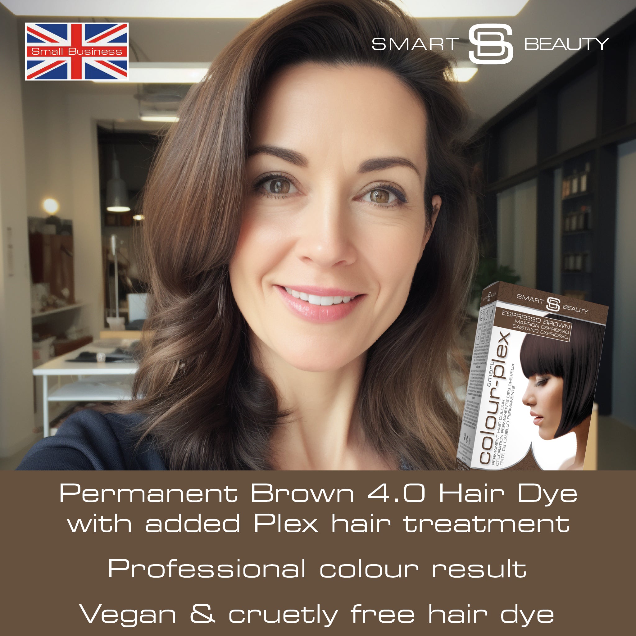 Espresso Brown Hair Dye with Added Plex Hair Care Conditioner, Permanent Hair Color