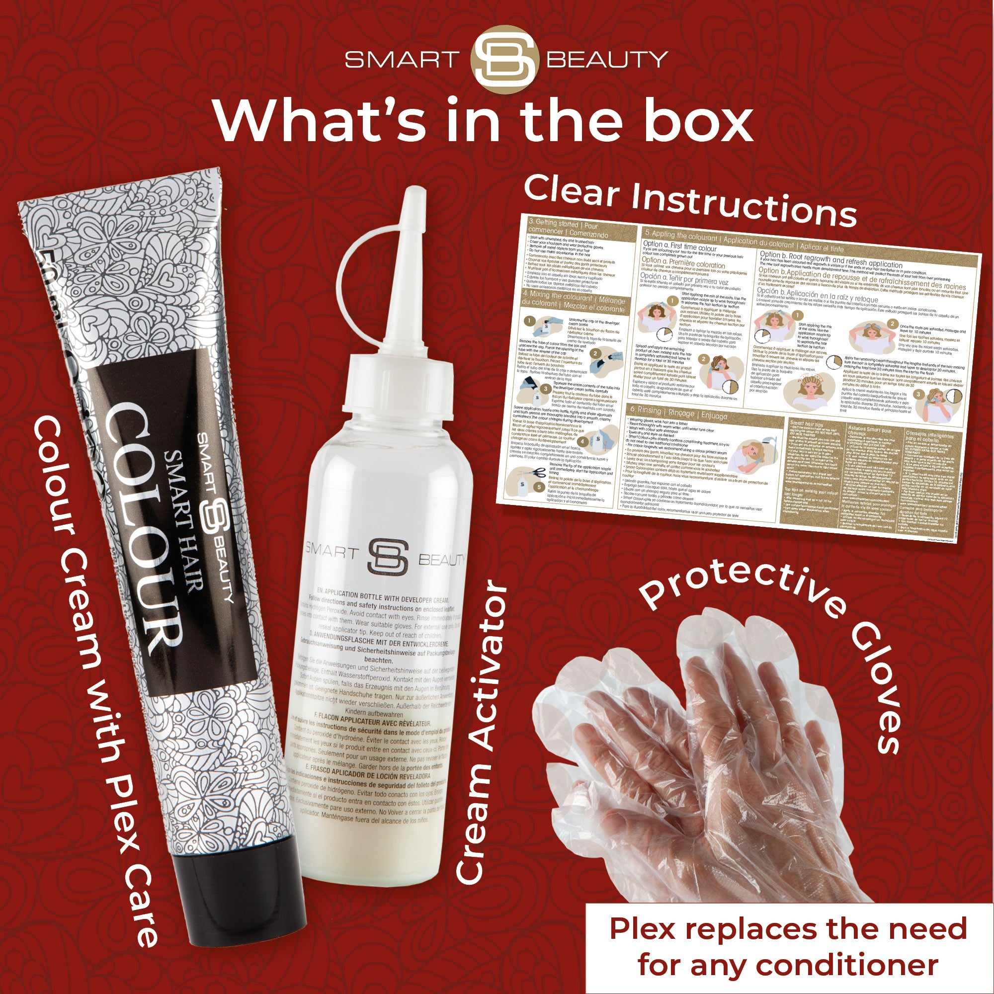 Hollywood Red Hair Dye with Added Plex Hair Care Conditioner, Permanent Hair Color