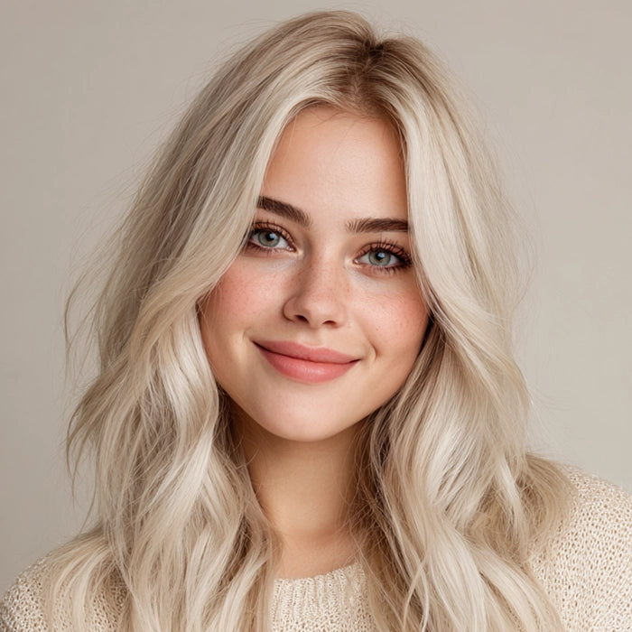 Ash Blonde Hair Dye with Added Plex Hair Care Conditioner, Permanent Hair Color