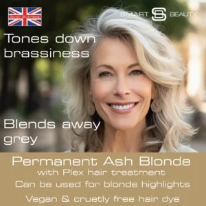 Ash Blonde Hair Dye Permanent with added Plex anti Hair breakage technology, Vegan & Cruelty-Free | Smart Beauty