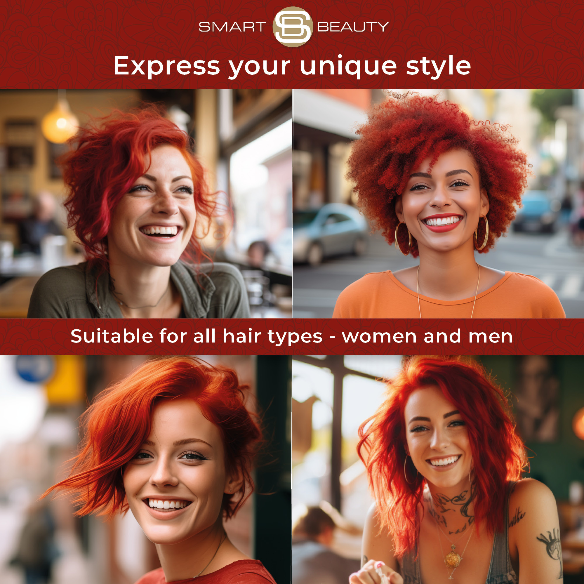 Hollywood Red Hair Dye Permanent with added Plex anti Hair breakage technology, Vegan & Cruelty-Free | Smart Beauty - Image 5