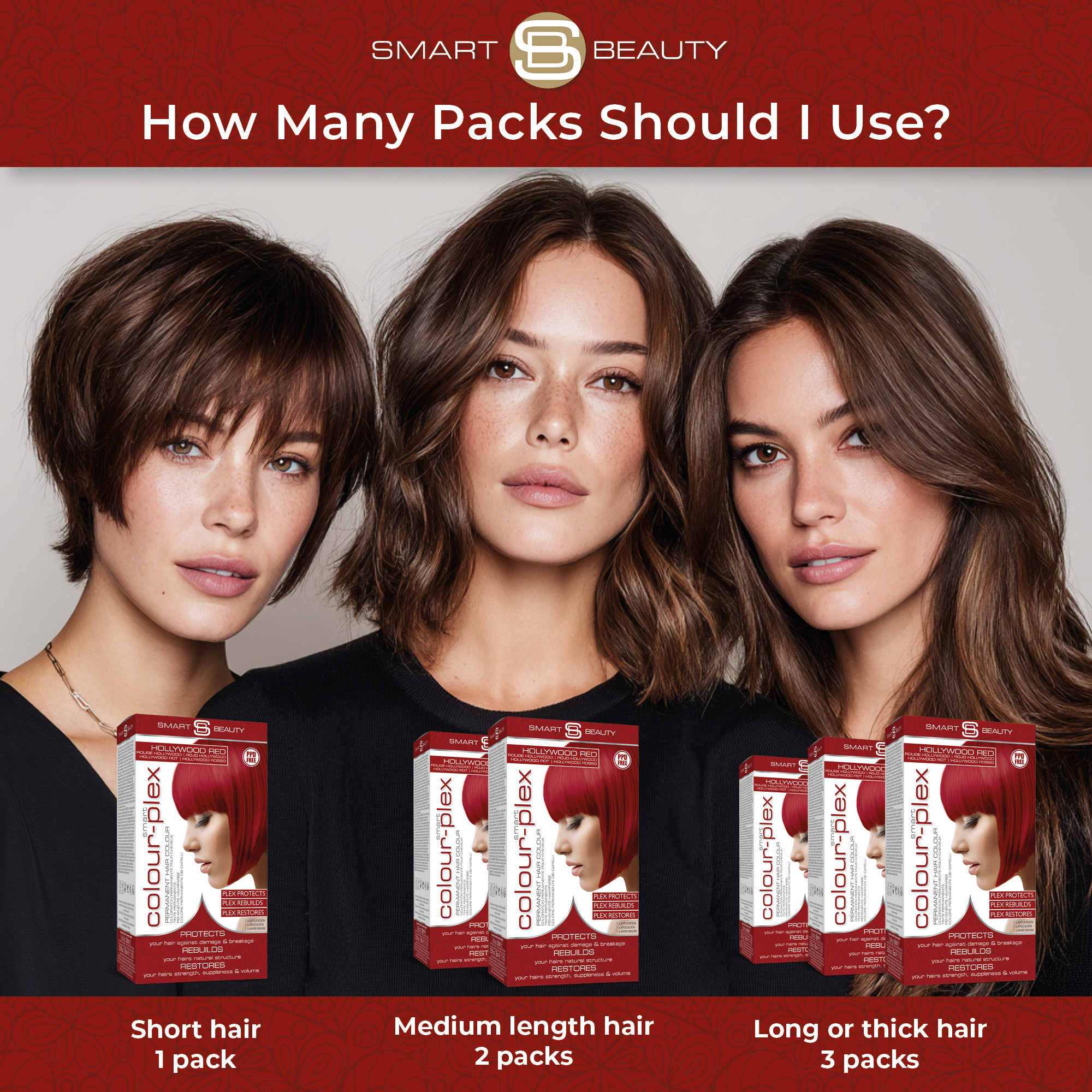 Hollywood Red Hair Dye Permanent with added Plex anti Hair breakage technology, Vegan & Cruelty-Free | Smart Beauty - Image 9