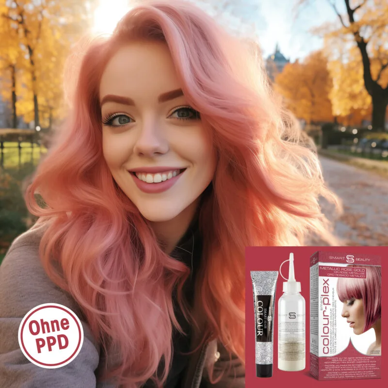 smart beauty permanent rose gold hair dye