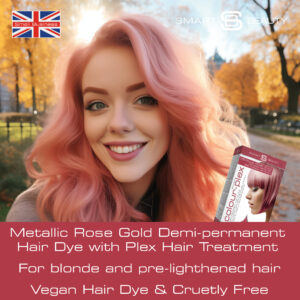 Metallic Rose Gold Hair Dye