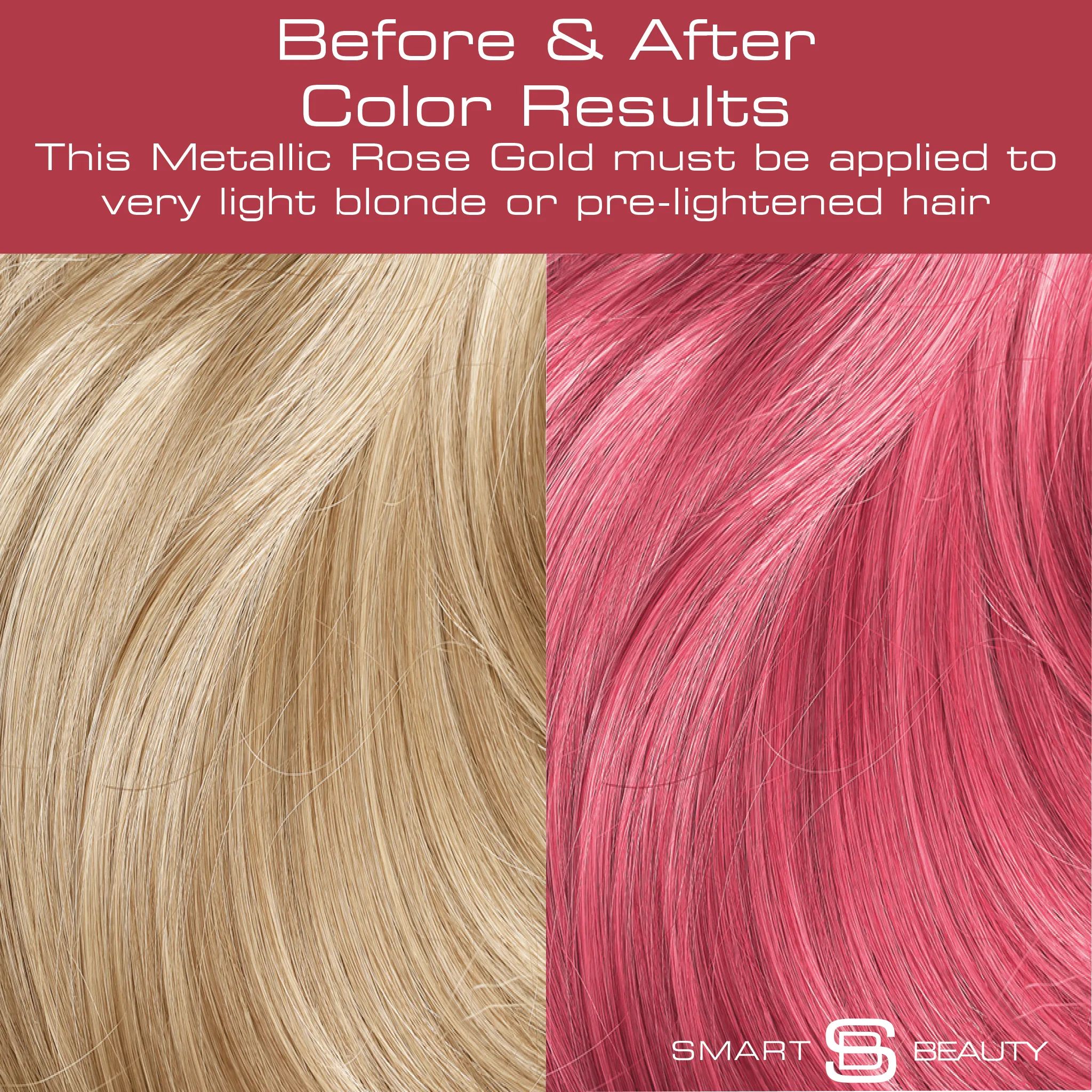 Metallic Rose Gold Hair Dye