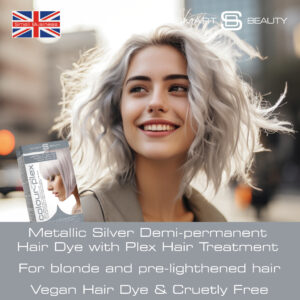 Metallic Silver Hair Dye demi-permanent