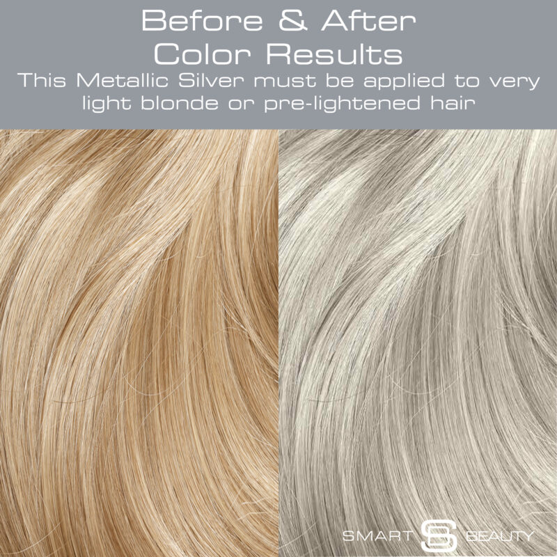 Metallic Silver Hair Dye demi-permanent