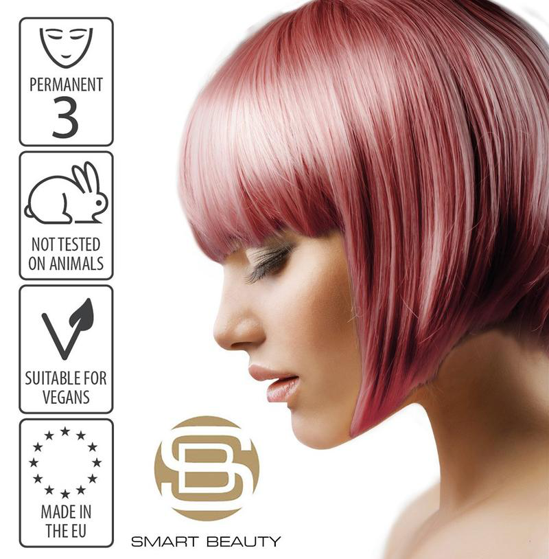 Metallic Rose Gold Permanent Hair Dye