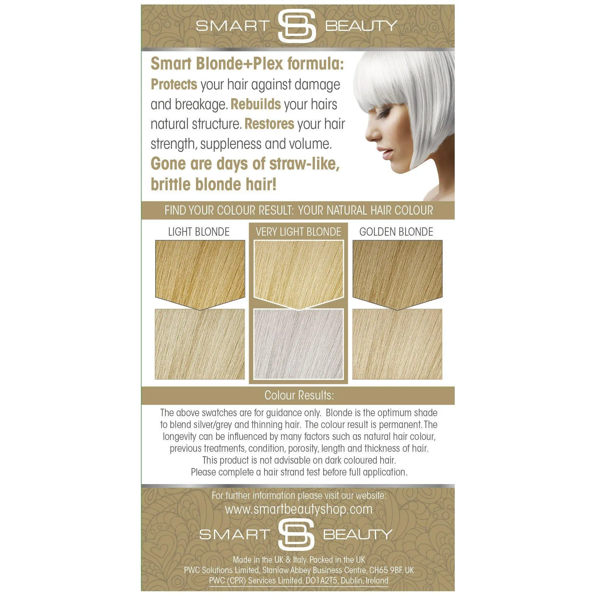 SMART PLEX | ASH BLONDE PERMANENT HAIR DYE Smart Beauty Shop