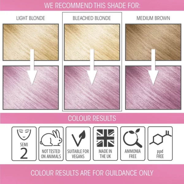 Candy Floss Pink Pastel Semi-Permanent Hair Dye