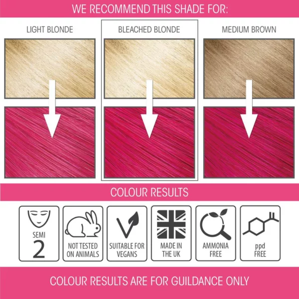 Neon Pink Semi-Permanent Hair Dye