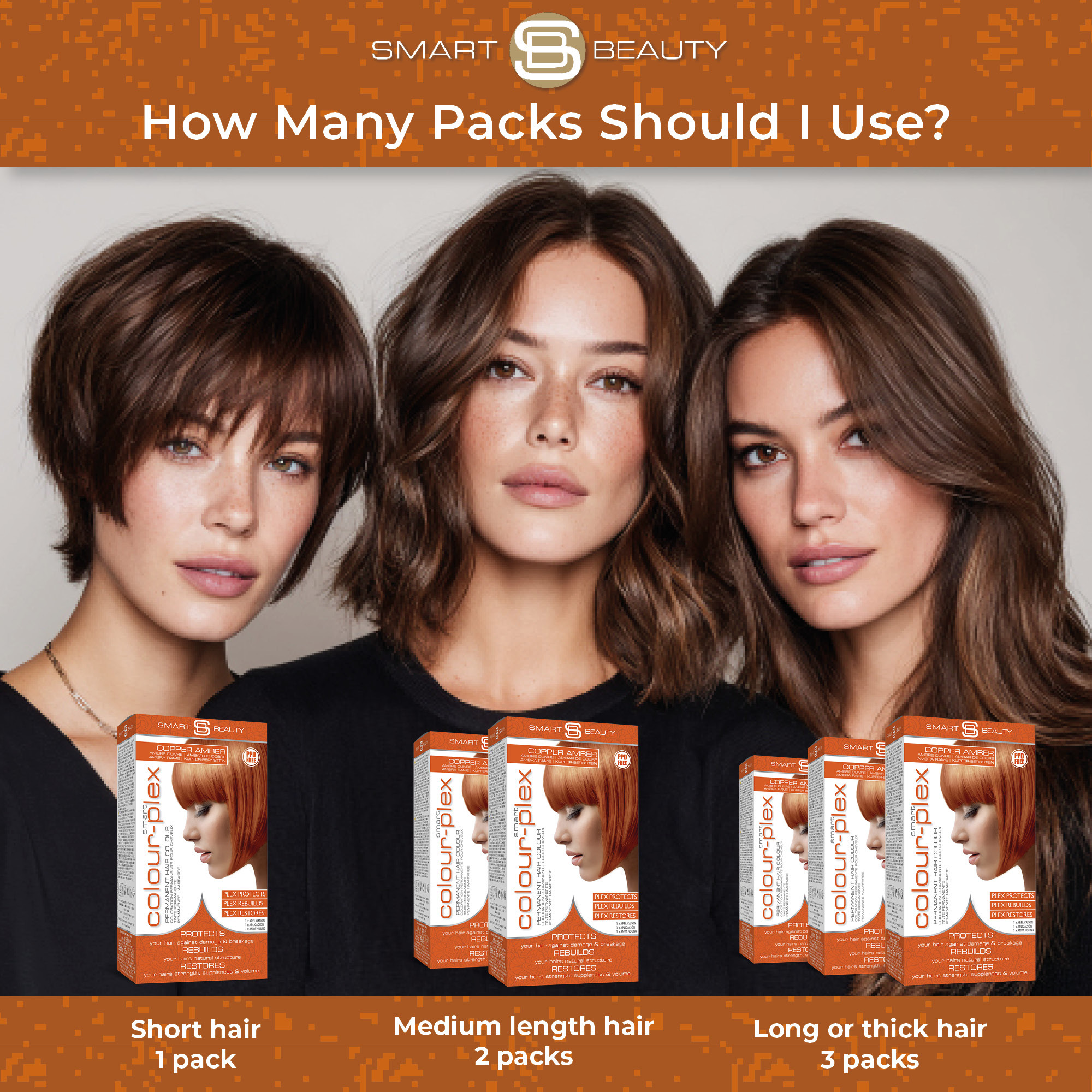 Deep Amber Red Copper Hair Dye Permanent with added Plex anti Hair breakage technology, Vegan & Cruelty-Free | Smart Beauty - Image 7