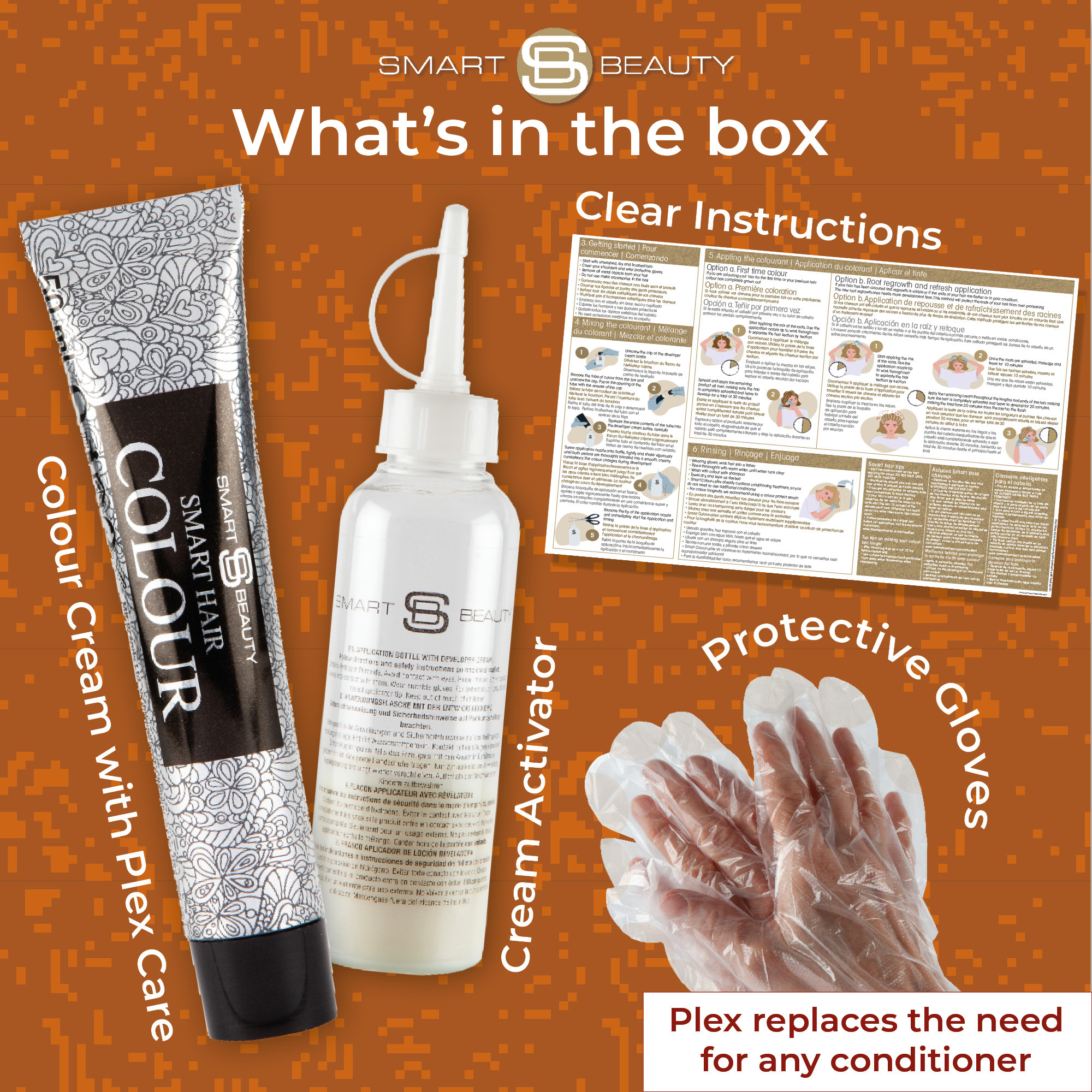 Deep Amber Red Copper Hair Dye Permanent with added Plex anti Hair breakage technology, Vegan & Cruelty-Free | Smart Beauty - Image 9