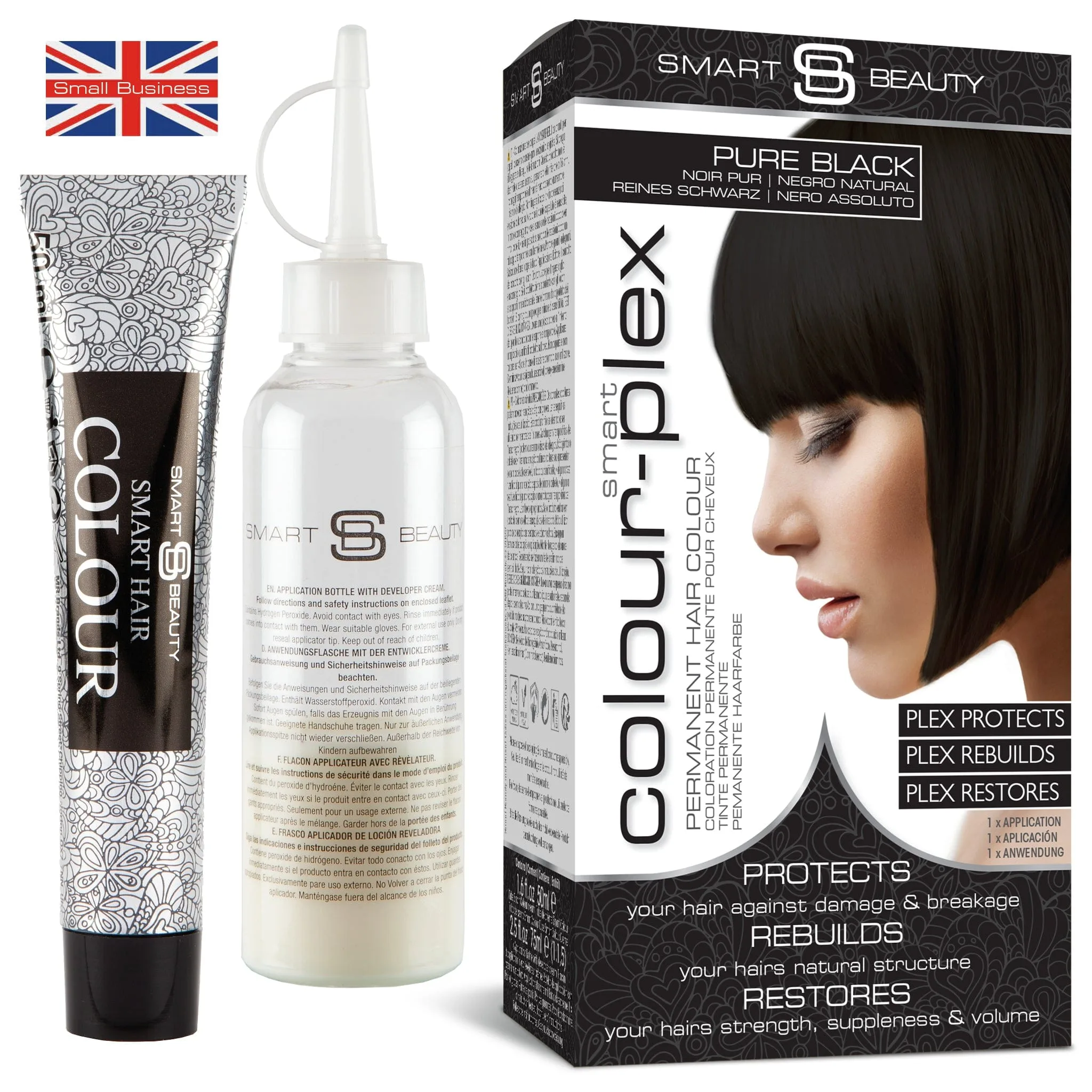 Black Hair Dye Permanent with added Plex anti Hair breakage technology, Vegan & Cruelty-Free | Smart Beauty - Image 8