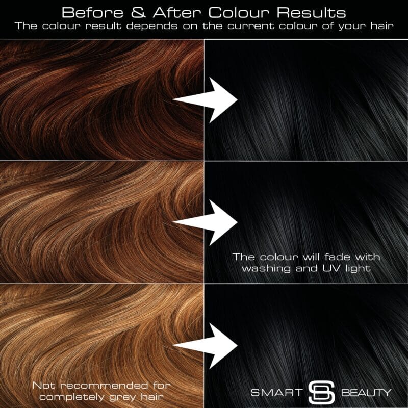 Black Hair Dye Permanent with added Plex anti Hair breakage technology, Vegan & Cruelty-Free | Smart Beauty - Image 5