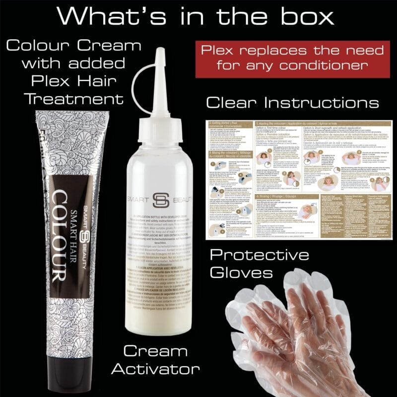 Black Hair Dye Permanent with added Plex anti Hair breakage technology, Vegan & Cruelty-Free | Smart Beauty - Image 7
