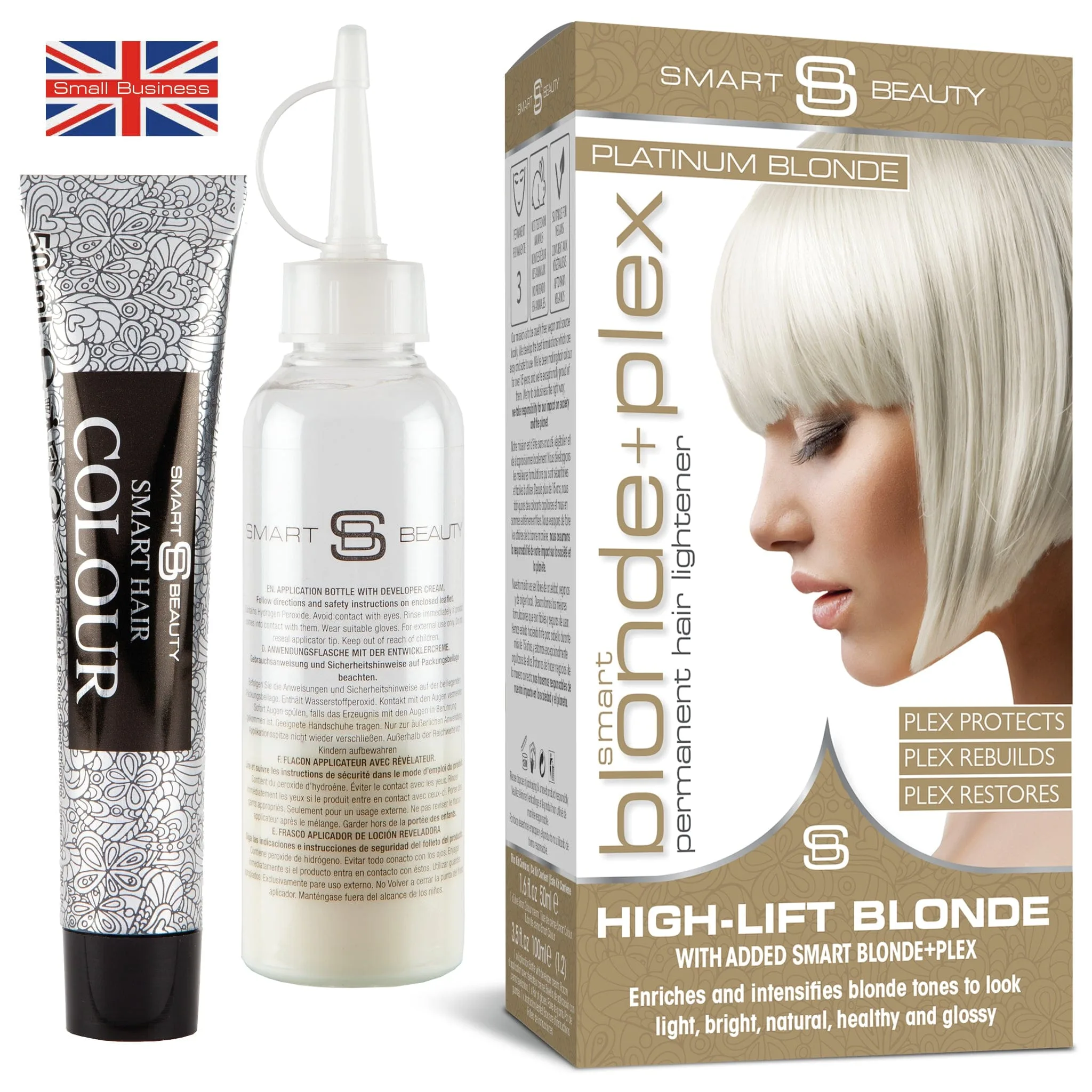Platinum Blonde Hair Dye Permanent with added Plex anti Hair breakage technology, Vegan & Cruelty-Free | Smart Beauty - Image 8