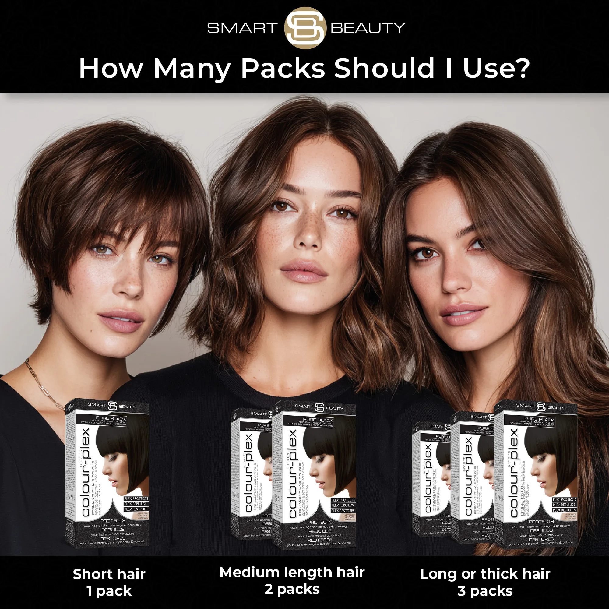Black Hair Dye Permanent with added Plex anti Hair breakage technology, Vegan & Cruelty-Free | Smart Beauty - Image 9