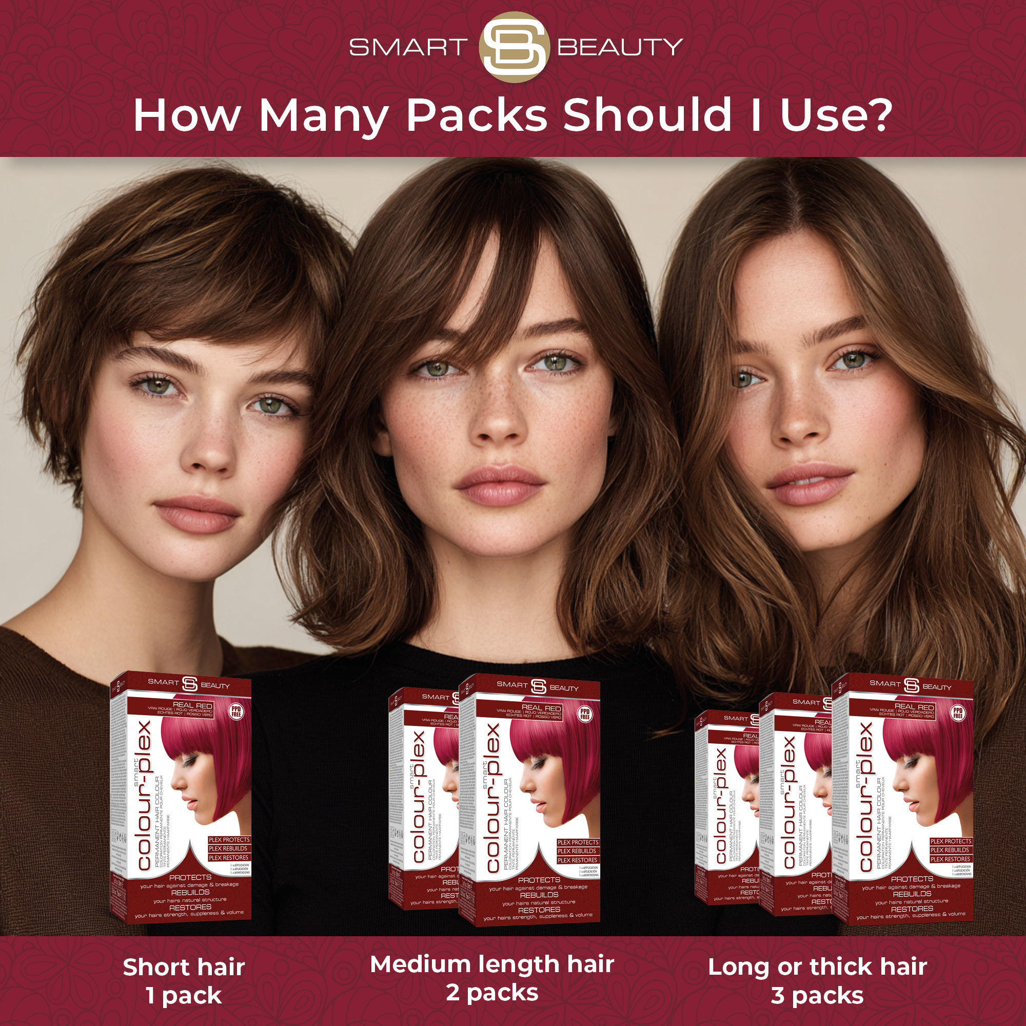 Real Red Hair Dye Permanent with added Plex anti Hair breakage technology, Vegan & Cruelty-Free | Smart Beauty - Image 8