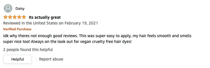 Black hair dye review
